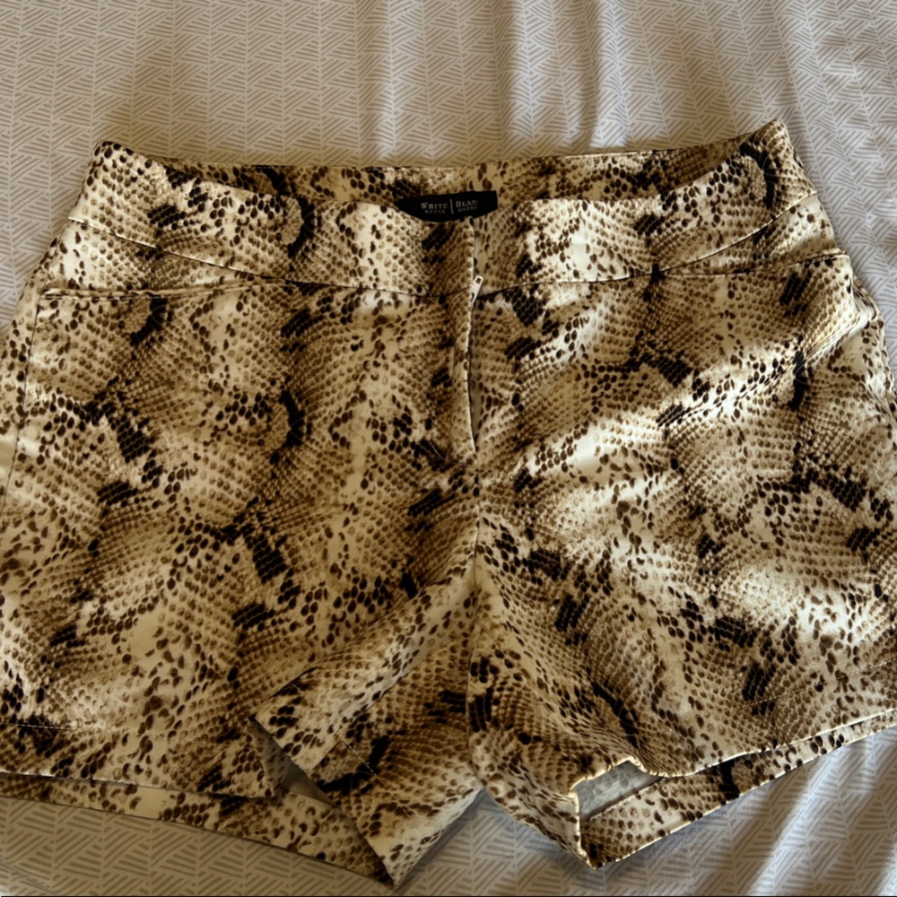 White House Black Market Snake Print Shorts